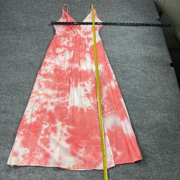 Hyfve Dress Womens Small Pink White Tie-Dye Maxi Sleeveless Sundress 100% Cotton - Picture 7 of 12